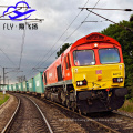 cheapest rate Railway train freight forwarder train shipping cargo service  China to UK France Germany Poland Europe DDP/DDU